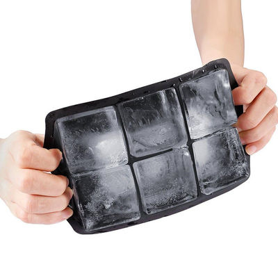 Хорошая цена. Поднос для кубиков льда, большие формы для кубиков льда для легкого освобождения, силиконовый поднос для кубиков льда с крышкой для замораживания, квадратный поднос для коктейлей онлайн