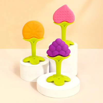 Многоразовый непахучий силикон Teether младенца, универсальная сензорная игрушка прорезывания зубов