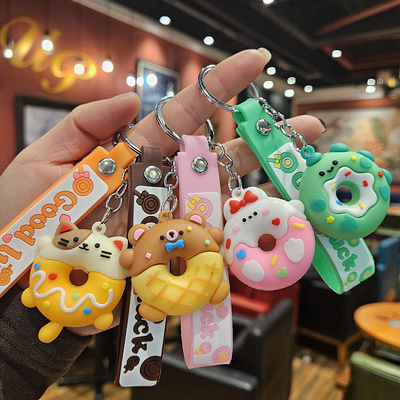 Милые девочки Силиконовый ключик с мультфильмом Гибкий и прочный