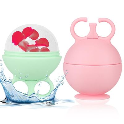 Силиконовый ледяной ролик для лица, холодная терапия, массажер для лица от отечности, акне, покраснений, без BPA, инструмент для ухода за кожей OEM, мятно-зеленый