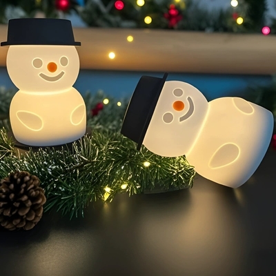 Хорошая цена. Snowman Silicone Night Light for Kids - Touch Control, Rechargeable LED онлайн
