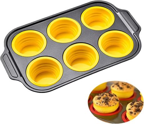 качество 6-Piece Stackable Silicone Baking Pan Set - Temperature Resistant (-40°F to 446°F) Non-Stick Bakeware with Metal Reinforced Frame завод